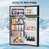 image:image203 Cu Ft French Refrigerator 3Door French Door Refrigerator with Builtin Ice Maker Digital Temperature Control with Bottom Mount Freezer Drawer for Kitchen CommercialStainlessSteelGloss Black