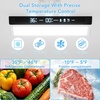 image:image203 Cu Ft French Refrigerator 3Door French Door Refrigerator with Builtin Ice Maker Digital Temperature Control with Bottom Mount Freezer Drawer for Kitchen CommercialStainlessSteelSilver