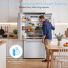 image:image203 Cu Ft French Refrigerator 3Door French Door Refrigerator with Builtin Ice Maker Digital Temperature Control with Bottom Mount Freezer Drawer for Kitchen CommercialStainlessSteelSilver