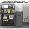 image:image203 Cu Ft French Refrigerator 3Door French Door Refrigerator with Builtin Ice Maker Digital Temperature Control with Bottom Mount Freezer Drawer for Kitchen CommercialStainlessSteelGloss Black