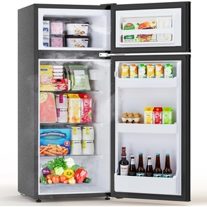 image:image203 Cu Ft French Refrigerator 3Door French Door Refrigerator with Builtin Ice Maker Digital Temperature Control with Bottom Mount Freezer Drawer for Kitchen CommercialStainlessSteelGloss Black